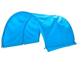 IKEA Kura bed canopy in blue